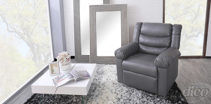sillón reclinable orion gris